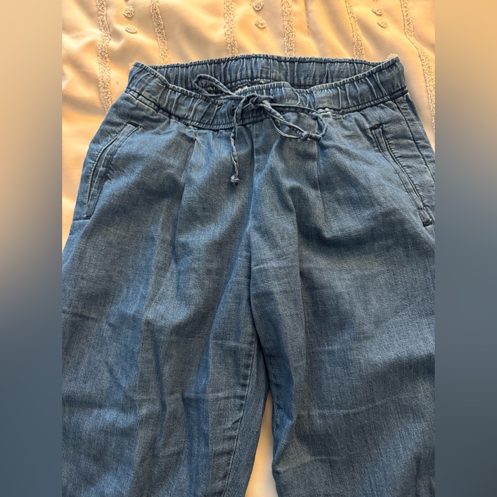Old Navy Dark Blue high-waisted straight ankle trouser - Picture 3 of 8